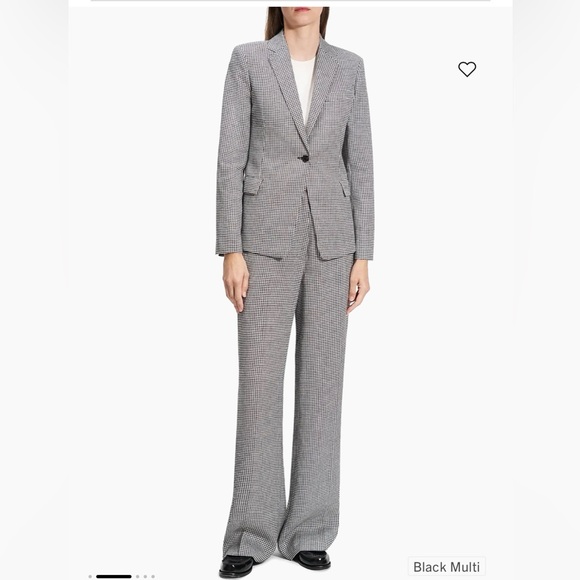$455 Theory Houndstooth Slim fit Blazer Women’s Size 12 NWT - Picture 6 of 6